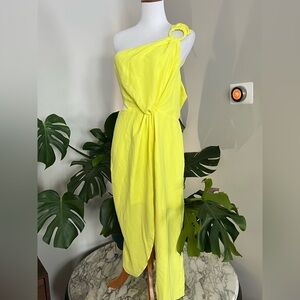 ASOS Yellow Dress Size 12 NWT One Shoulder